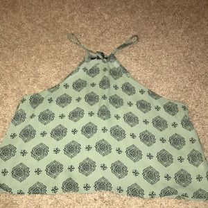 Olive Green Crop Top